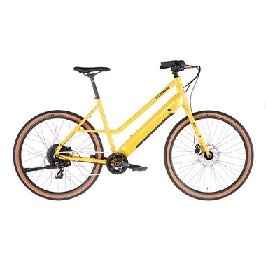 KONA COCO HD TRAPEZ Electric City Bike Yellow 2023 0